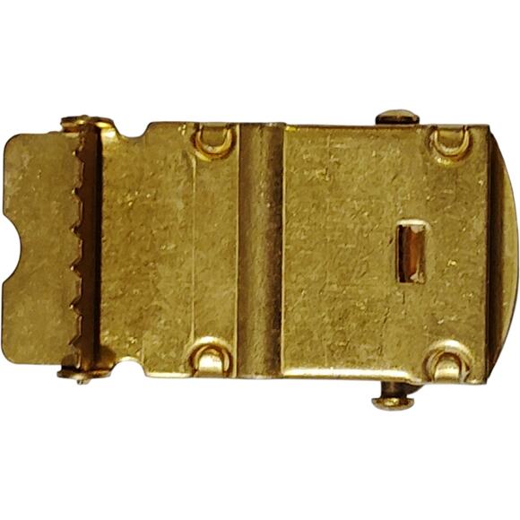 VTG Creative Edge Brass Belt Buckle – 1-5/16" Fits 1¼" Web Belts, Stamped US CE - Picture 3 of 6